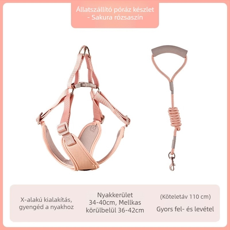 Kutyamell-hám — poliészter, lélegző, puha, szakadásálló, ergonómiai illeszkedés
