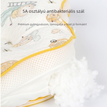 Csillag alakú babapárna memóriahab belsővel, huzat kémiai rostból, testreszabható feldolgozás; belső mag magassága 5 cm alatt; tömeg legfeljebb 0,5 kg; alkalmas csecsemőknek.