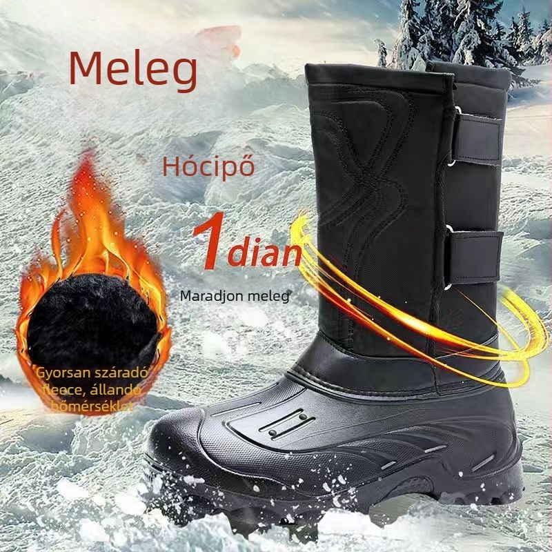Unisex havas csizma fleece-betéttel, EVA felső és talp, vízálló és könnyű