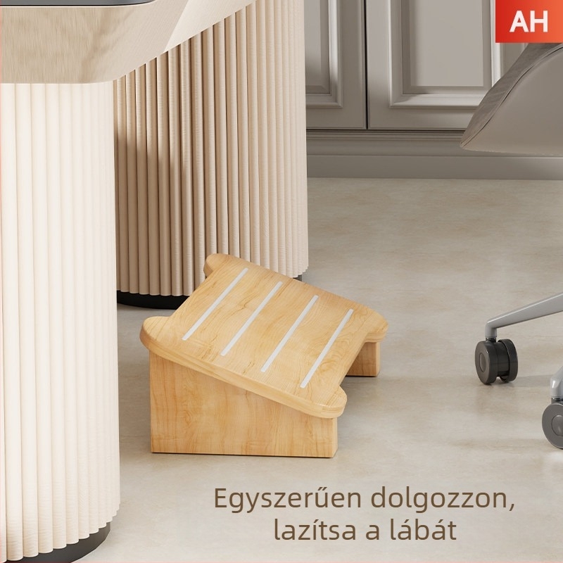 Fából készült lábtámasz az asztal alatt — modern minimalist stílus, többsfunkciós, beltéri használatra