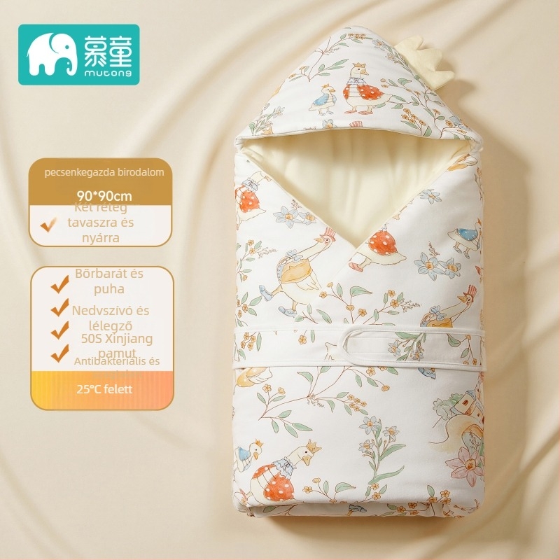 Újszülött takaró - 95% pamut, selyem töltőanyag, négy évszak, rajzolt minta, Mu Tong márka