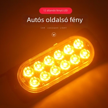 I-cl-12 led autófigyelmeztető fény, 12-24V, 4W, ABS, ultra vékony, 12 LED, hátsó ajtó/ mennyezeti dekoratív fény, csavaros rögzítés