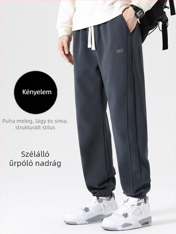 Nano Velvet szélálló nadrág – fleece béléssel, egyenes szabás, középmagas derék, magas rugalmasság, téli viselet