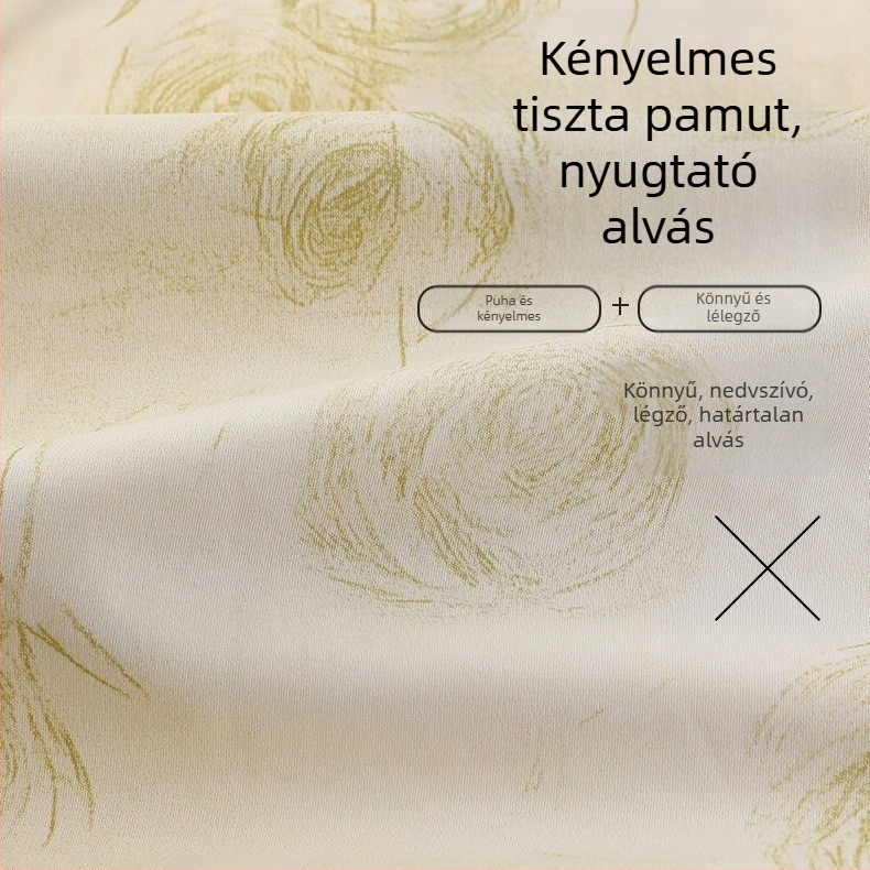 Női elasztikus pamut pizsamaszett mellkasbetéttel, kerek nyakú, hosszú ujjú