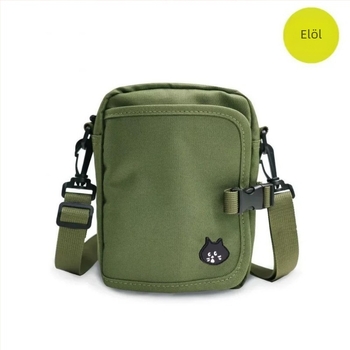 Japán stílusú Nya meglepő macska mintájú útlevél- és irattáska – egyszerű kialakítás, kis négyzet alakú táska, nagy kapacitású telefonzseb