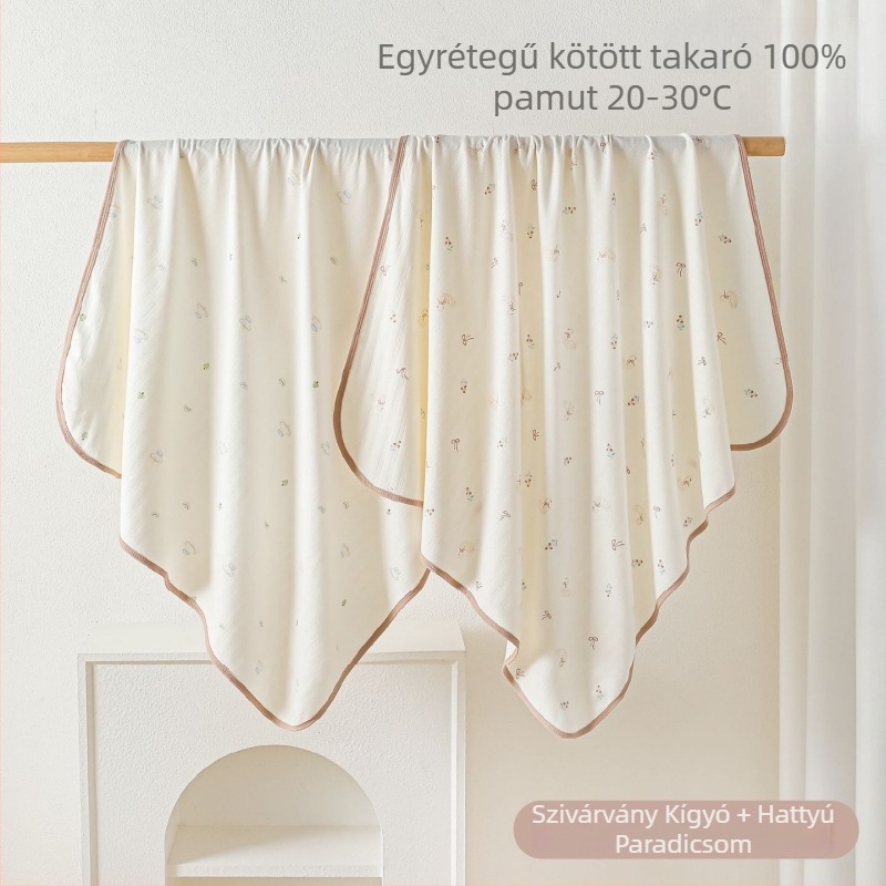 Beanyue Bébi kötött pamut kendő, könnyű, minden évszakra, újszülötteknek (0–1 év), mintákkal állatok/rajzfilmek/virágok