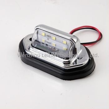 LED rendszámlámpa – univerzális illesztés, 12–24V, 10W, élettartam 50 000 óra, áramerősség 0,2 A