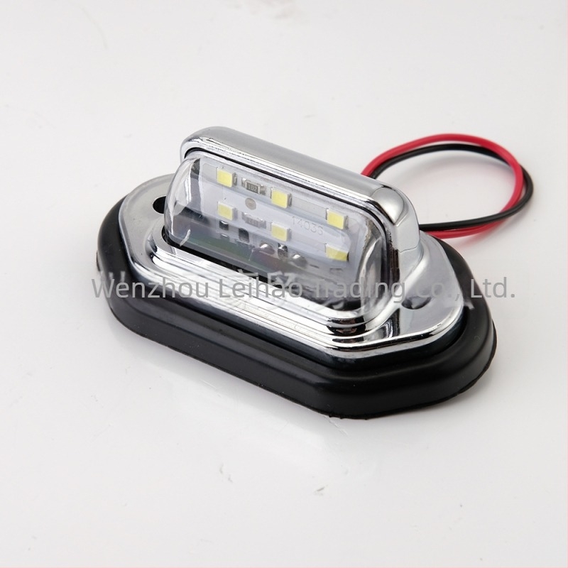 LED rendszámlámpa – univerzális illesztés, 12–24V, 10W, élettartam 50 000 óra, áramerősség 0,2 A