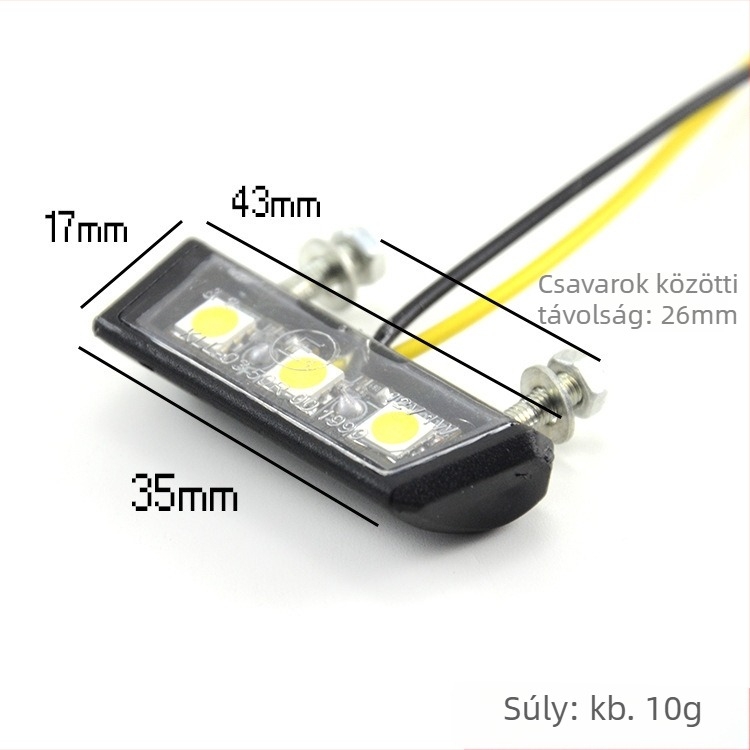 Motorkerékpár hátsó lámpa – LED, TD-35, 12V, kompatibilis 12V modellhez