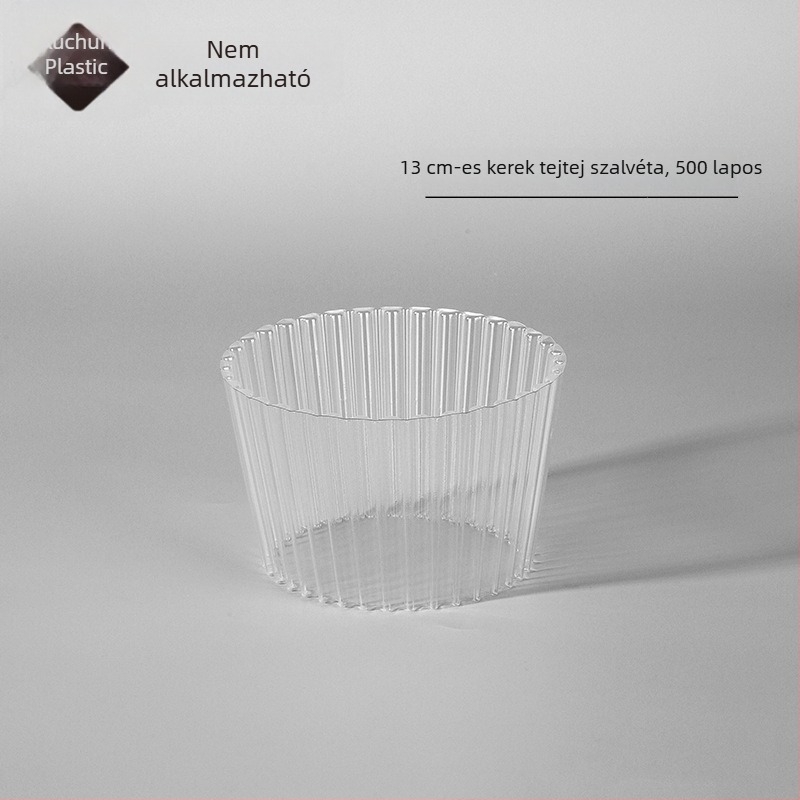 Egyszer használatos műanyag kávés pohár — nagy átlátszóság, kör alak, PET, 401–500 ml, testreszabható minta, logó nyomtatás elérhető