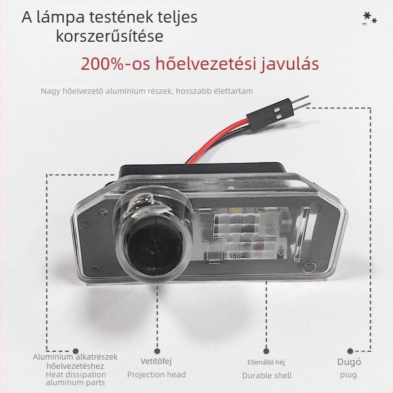 ZhiXin Tesla Model 3/Y Vetítő lámpa, 12V, LED 5050, 3W, 6500K, élettartam 80 000 óra