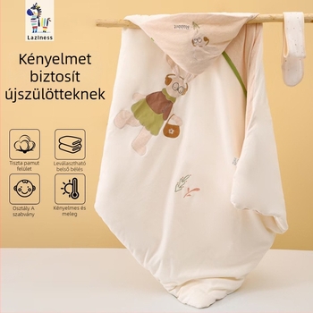 Újszülött babafészek - 100% pamut, tavasz–ősz használatra, testreszabható