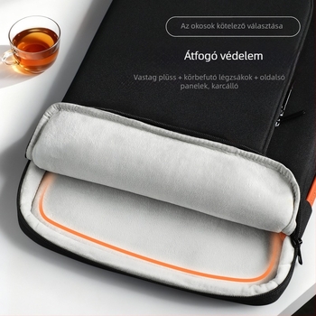 Raktáron lévő könnyű laptop táska légzsák-szerű ütésvédő résszel, 16 hüvelykes laptophoz, belső tárolórekesz és 14 hüvelykes zseb a mindennapi használathoz