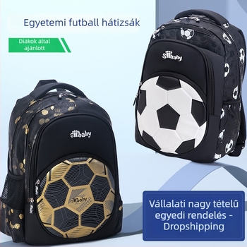 Iskolai hátizsák fiúknak - PU, tehercsökkentés, gerincvédelem, görbe vállpántok, geometriai minta