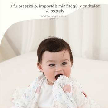 Lenzing Modal nyári gyerek pléd, légáteresztő, hordozható, cartoon mintával, 1–3 éveseknek