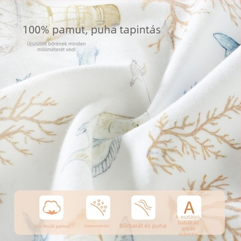 Újszülött babafogó takaró 100% pamutból, minden évszakra