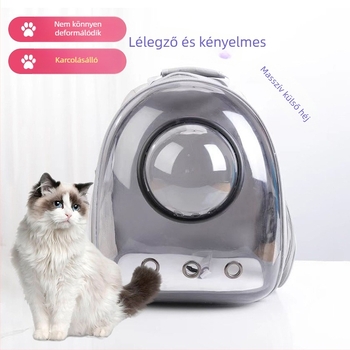 Macskák hátizsákja, átlátszó panellel, kemény burkolat, kapacitás 53, anyag: más