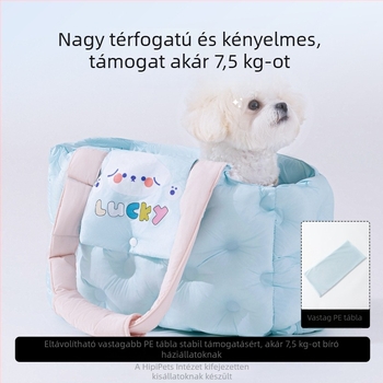 Sour Bear háziállat táska macskáknak és kiskutyáknak, puha 3D pamut töltéssel, rajzfilmszerű minta, 7,5 kg kapacitás