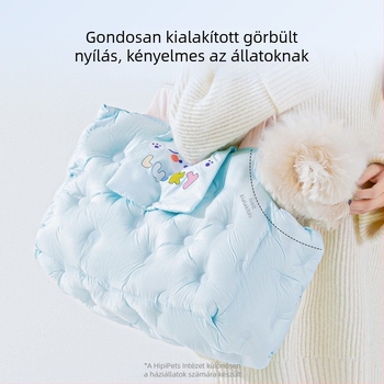 Sour Bear háziállat táska macskáknak és kiskutyáknak, puha 3D pamut töltéssel, rajzfilmszerű minta, 7,5 kg kapacitás