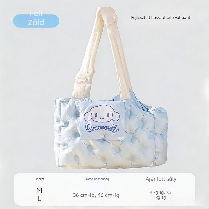 Sour Bear háziállat táska macskáknak és kiskutyáknak, puha 3D pamut töltéssel, rajzfilmszerű minta, 7,5 kg kapacitás