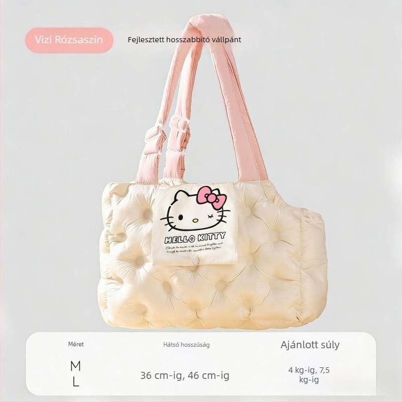 Sour Bear háziállat táska macskáknak és kiskutyáknak, puha 3D pamut töltéssel, rajzfilmszerű minta, 7,5 kg kapacitás