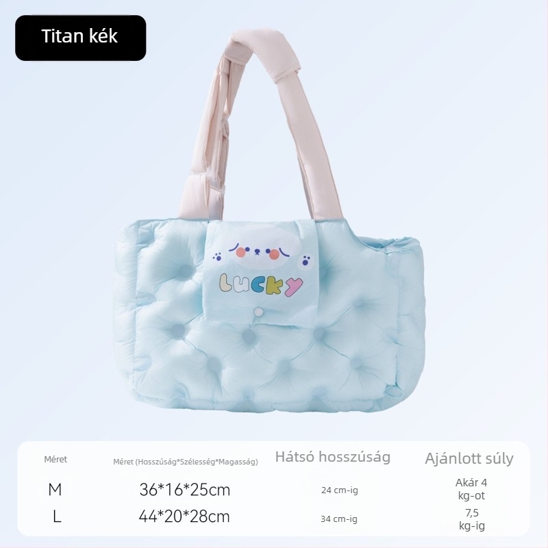 Sour Bear háziállat táska macskáknak és kiskutyáknak, puha 3D pamut töltéssel, rajzfilmszerű minta, 7,5 kg kapacitás