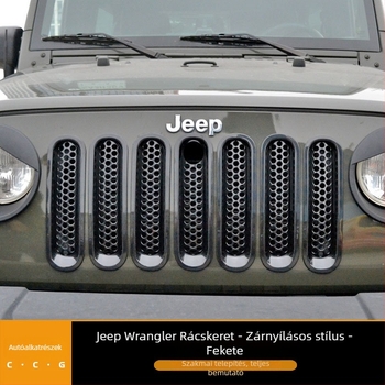 Jeep Wrangler középső grille keret kulcslyukkal, ABS, 2007-2017