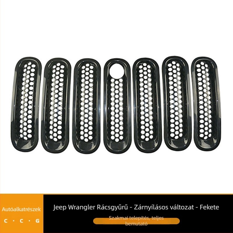 Jeep Wrangler középső grille keret kulcslyukkal, ABS, 2007-2017