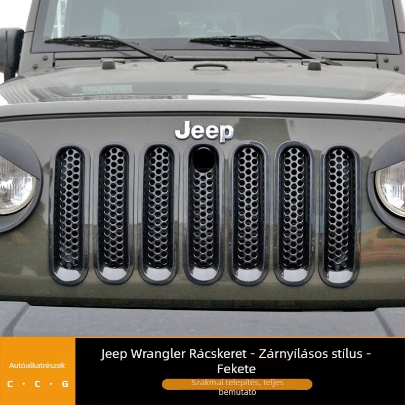 Jeep Wrangler középső grille keret kulcslyukkal, ABS, 2007-2017