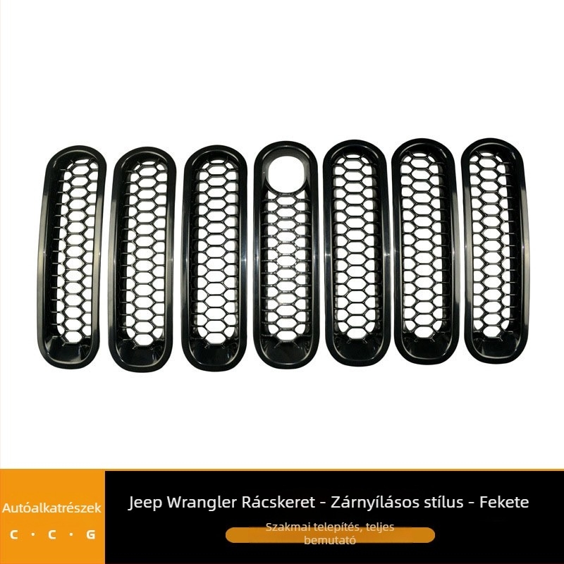 Jeep Wrangler középső grille keret kulcslyukkal, ABS, 2007-2017