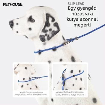 Kutyakiképző kötél, anti-fulladás védelemmel, kopásálló, minden méretű kutyának