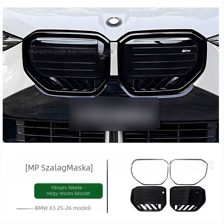 BMW X3 M-stílusú első grille készlet, ABS műanyag, radiátorra szerelés, Seven Emperors