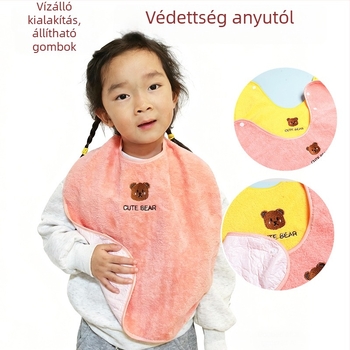 Baba arctisztító kendő, vízálló kötény a fogak tisztításához, többfunkciós törölköző őszre és télre