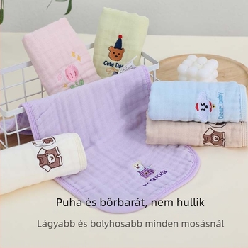 Csecsemő nyálkendő, tiszta pamut (>95%), nedvszívó, uniszex, 0–1 év, rajzfilm mintával