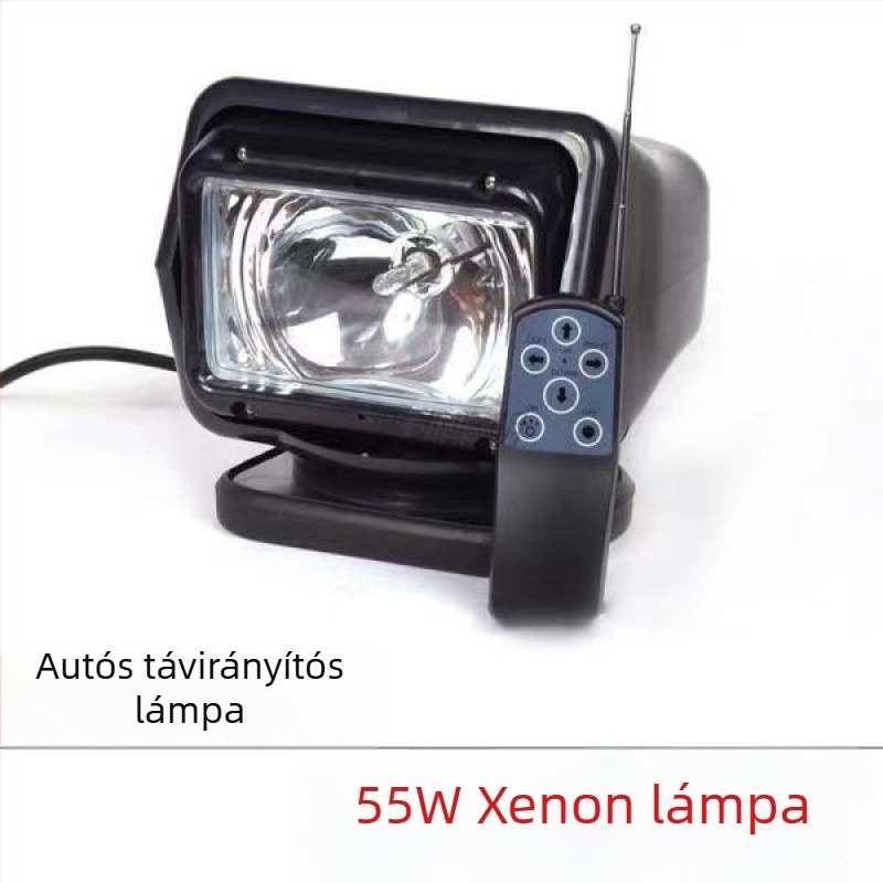 FiK 12V/24V Xenon spotlámpa járművekhez, 100W tetővilágítás, távirányítóval, vákuumos rögzítés off-road