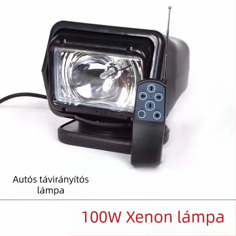 FiK 12V/24V Xenon spotlámpa járművekhez, 100W tetővilágítás, távirányítóval, vákuumos rögzítés off-road