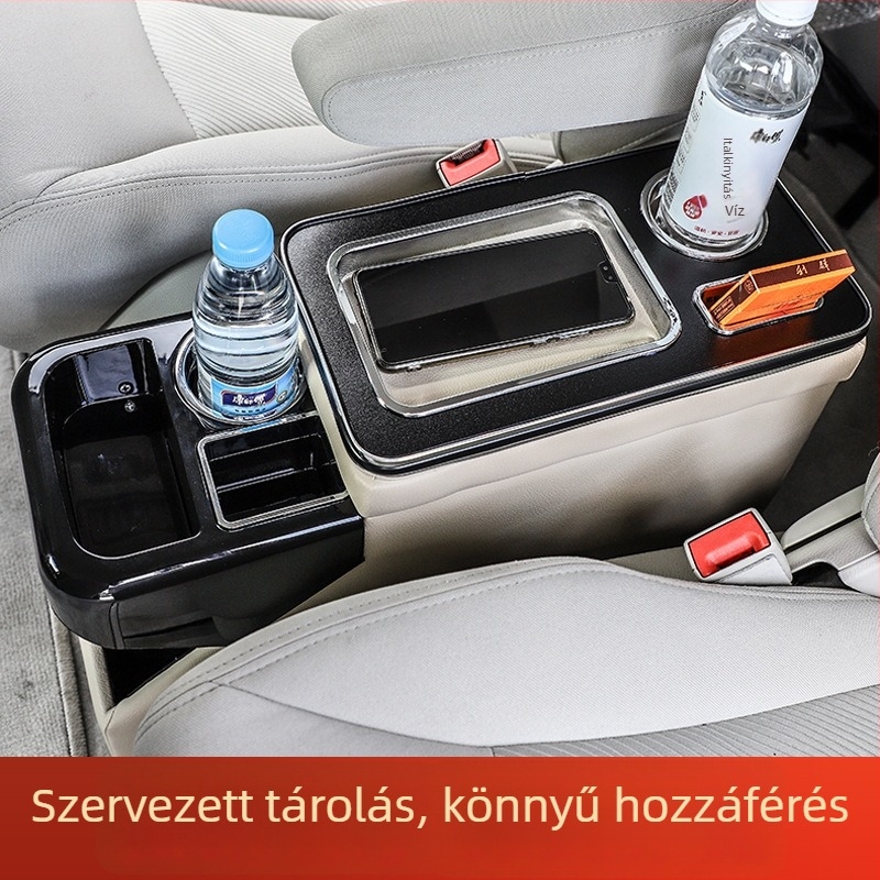 Általános járművekhez készített kartámasz tároló doboz — bőr, Inzeno, általános modell, telepítési támogatás