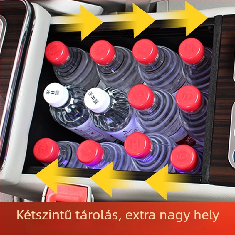 Általános járművekhez készített kartámasz tároló doboz — bőr, Inzeno, általános modell, telepítési támogatás