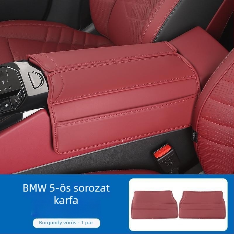 BMW 5-ös sorozat i5 kartámaszfedő, bőr, 2 részes készlet, központi tárolóvédő párna, Guangzhou eredet, testreszabható, 24 stílus