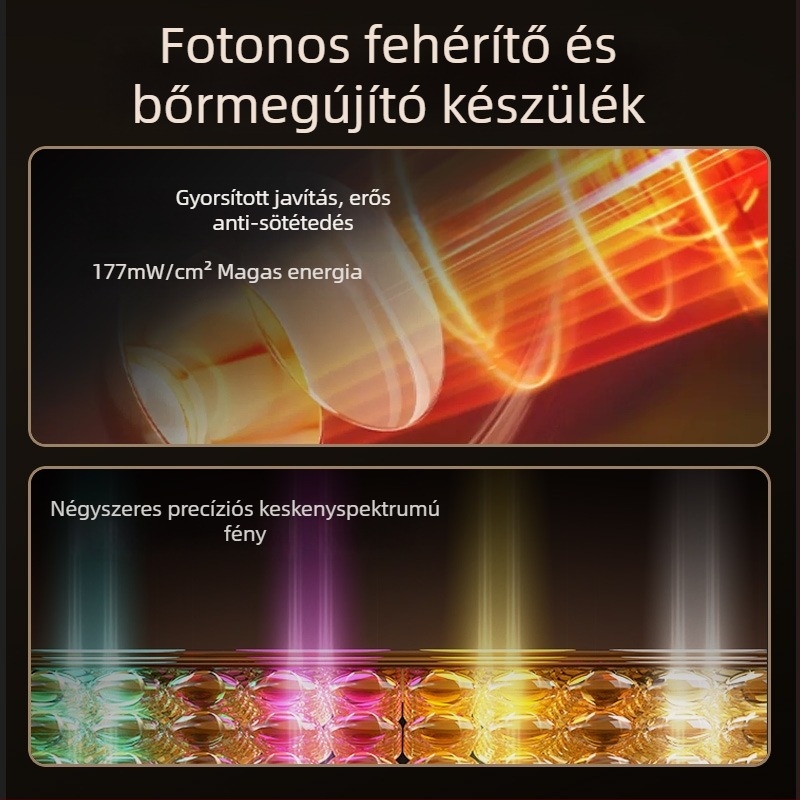 LED arcbőr-fényterápiás eszköz kék és piros fénnyel, otthoni használatra, hordozható, beépített 2000–4000 mAh akkumulátor, IPX4 vízálló, bőrfehérítés és megújulás