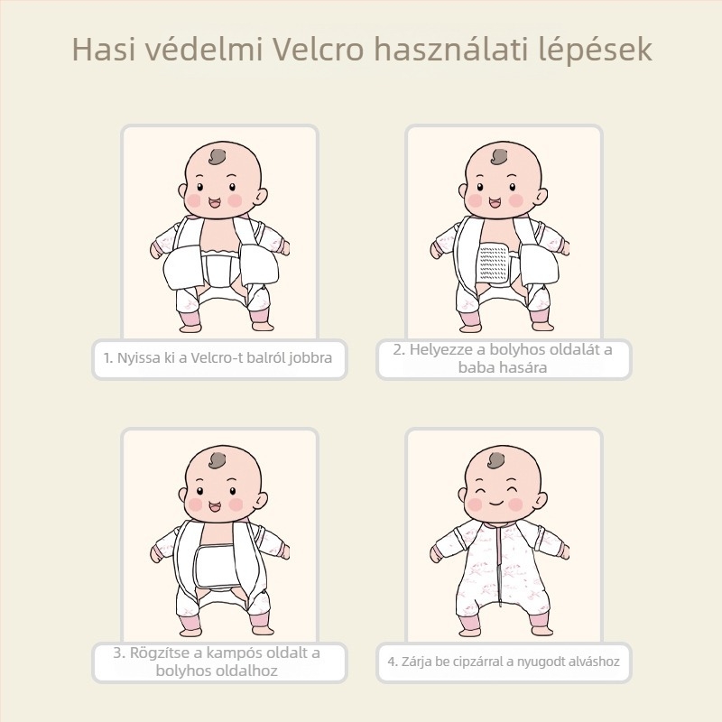 Csecsemő alvózsák állandó hőmérséklettel, két rétegű kialakítás, cipzár, pamut anyag és töltet, 1–3 éveseknek