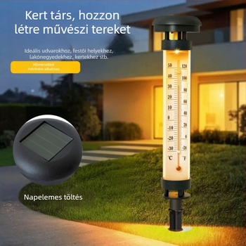 Napkollektoros kültéri lámpa, vízálló, modell YZ-1127, 0,5W, kínai stílus, 6–12 órás világítás