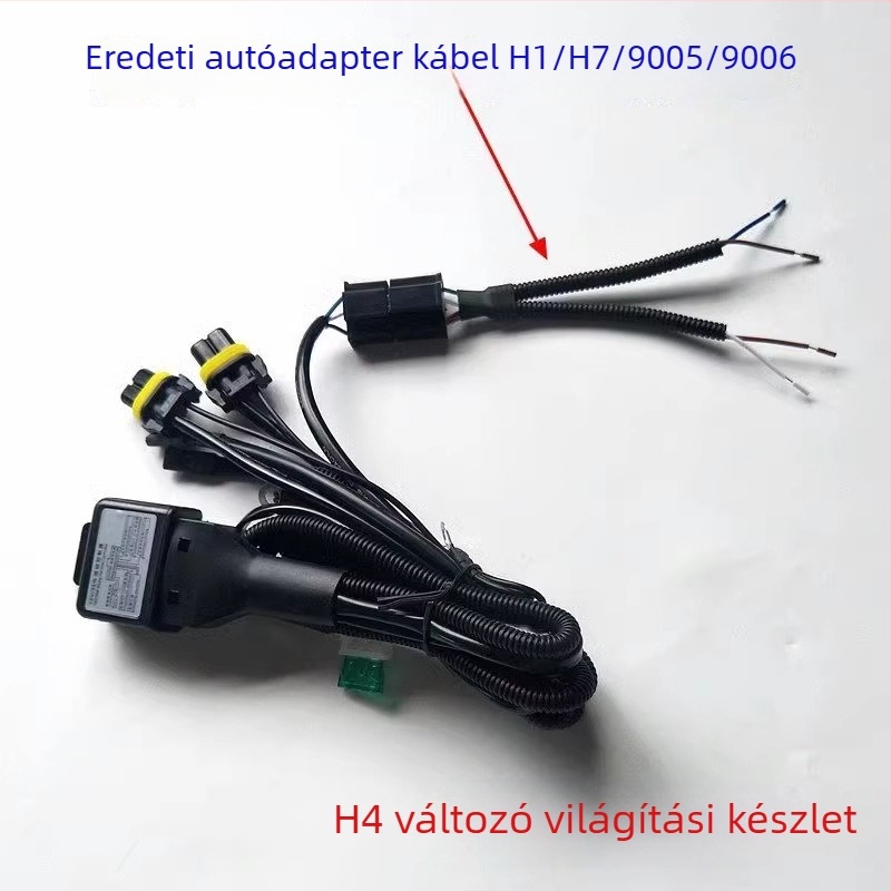 Autó fényszóró fényerő-szabályozó – bemenet egy, két kimenet, távolsági és tompított fény elválasztása, univerzális lencse kábellel, 12-24V, MORISSIC
