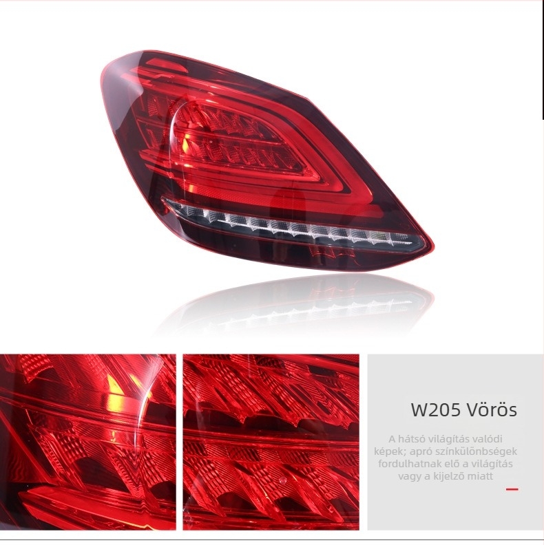 Mercedes-Benz C‑osztály W205 hátsó lámpa, 55W, 12V, 10A, élettartam 100000h