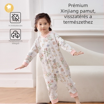 Csecsemők és 1–3 éves gyermekek számára készült hálózsák — 95%+ pamut a szövethez, béléshez és töltethez; rajzfilm minta; alkalmas téli, tavaszi és őszi használatra