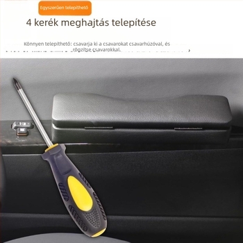 Bőrből készült emelt kartámasz tároló belső dekor Toyota Hiace 200 Serieshez