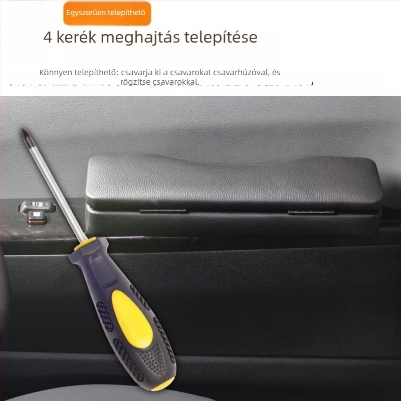 Bőrből készült emelt kartámasz tároló belső dekor Toyota Hiace 200 Serieshez