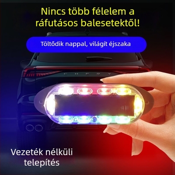 Napenergia-hátulsó figyelmeztető villogó teherautókhoz, erős fény, mágneses anti-tolvaj védelem és töltés a hátsó fénynél, éjszakai láthatóságért