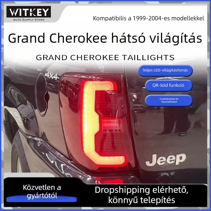 LED hátsó lámpa készlet Jeep Grand Cherokee 1999-2004, modell 99-04, 12W, 12V