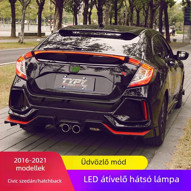 TYPY LED hátsó lámpa Civic Through Tail Light – Civic tizedik generációs hatchback